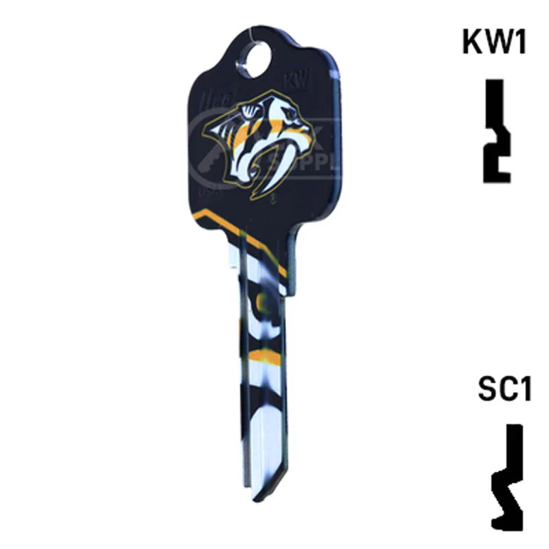 Uncut Key Blank | NHL Nashville Predators | Choose Keyway - Image 21