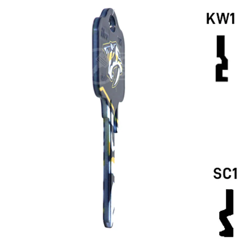 Uncut Key Blank | NHL Nashville Predators | Choose Keyway - Image 6
