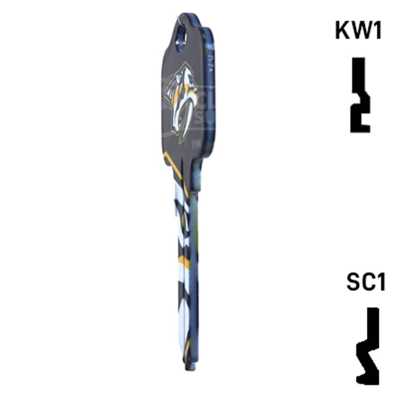 Uncut Key Blank | NHL Nashville Predators | Choose Keyway - Image 8