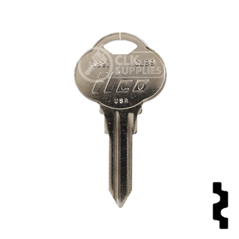 Uncut Key Blank | The Club | 1589I, CLB9