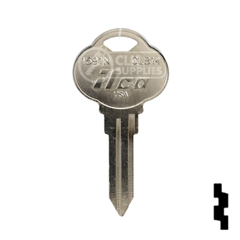 Uncut Key Blank | The Club | 1591N, CLB14 - Image 2