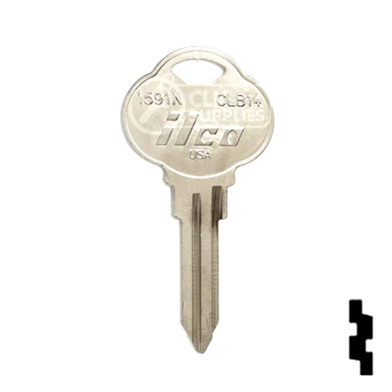 Uncut Key Blank | The Club | 1591N, CLB14 - Image 3