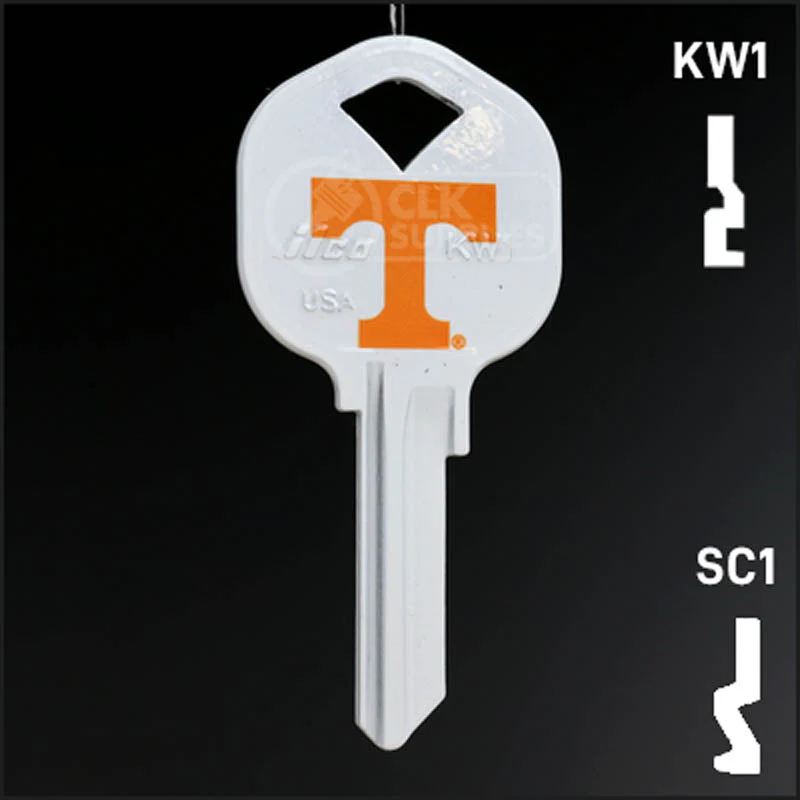 Uncut Key Blank | University of Tennessee | Choose Keyway - Image 2