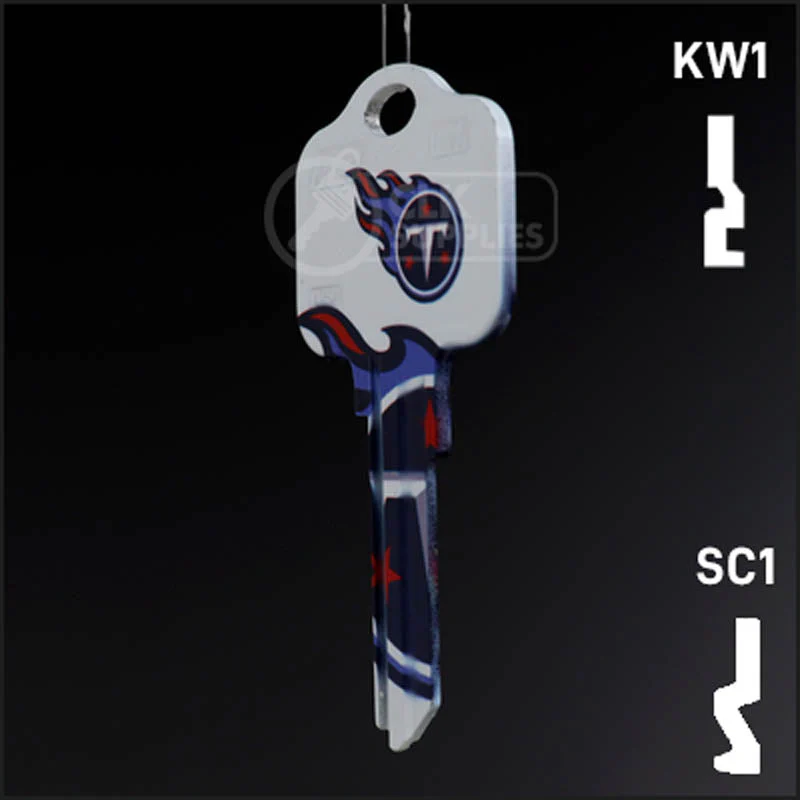 Uncut Key Blank | NFL Tennessee Titans | Choose Keyway - Image 22