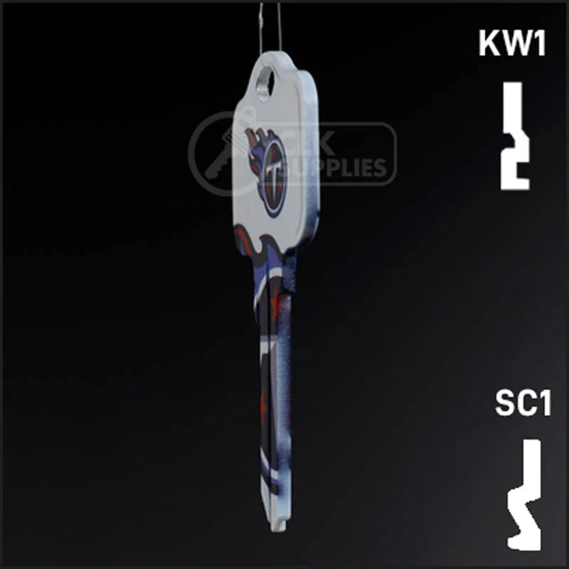 Uncut Key Blank | NFL Tennessee Titans | Choose Keyway - Image 8