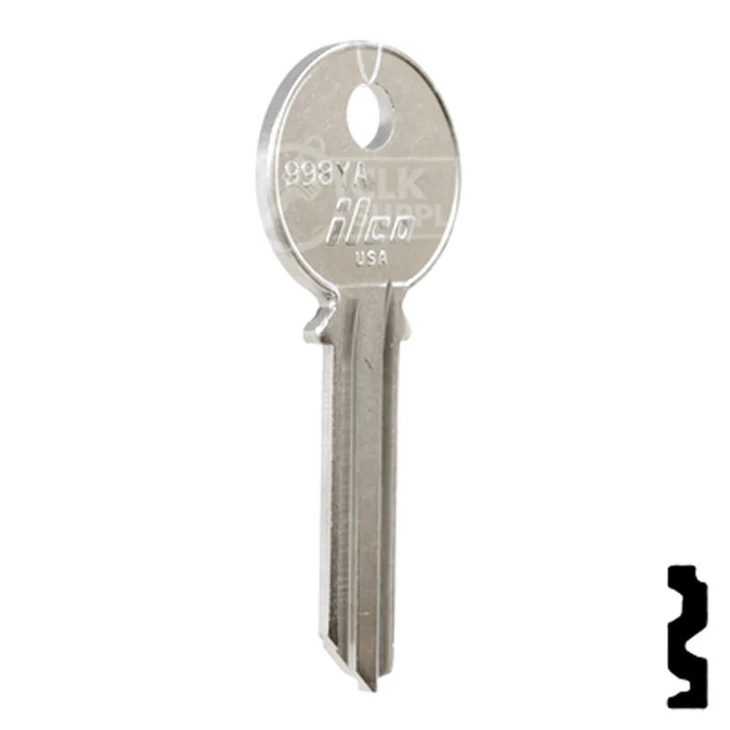 Uncut Key Blank | Yale | 998YA - Image 4