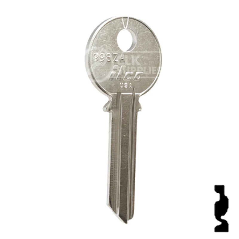 Uncut Key Blank | Yale | 998ZA - Image 3