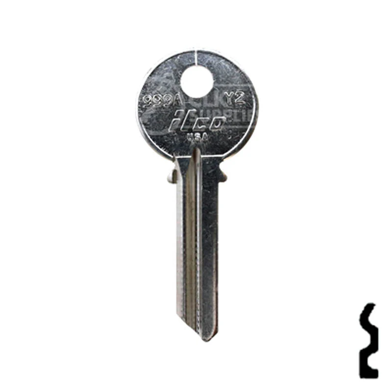 Uncut Key Blank | Yale  | 999A, Y2 (NP)