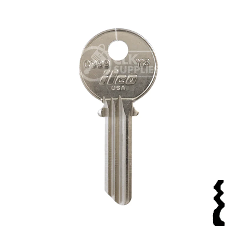 Uncut Key Blank | Yale | C999, Y3