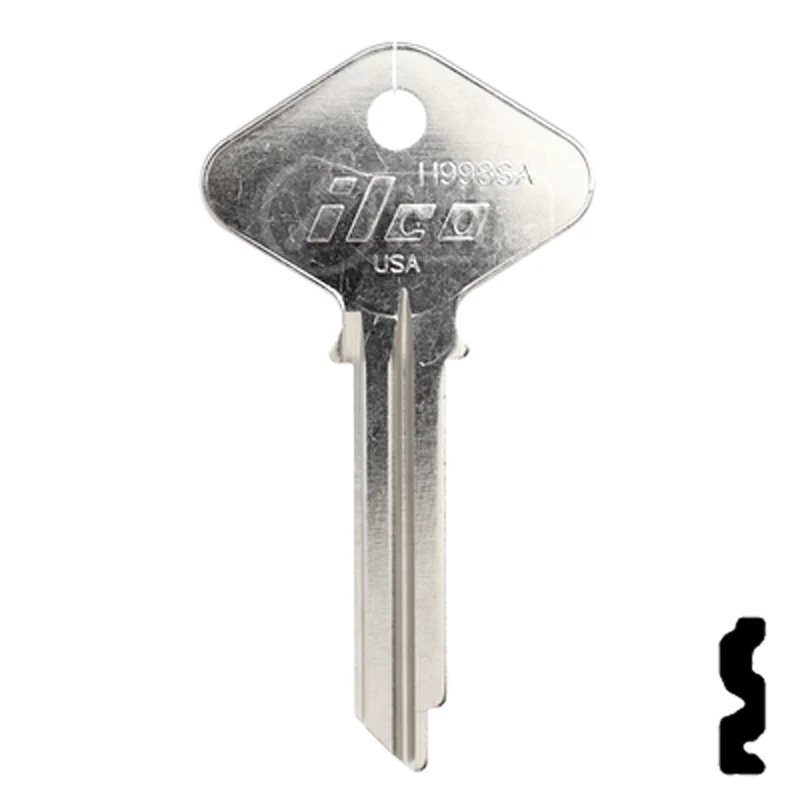 Uncut Key Blank | Yale | H998SA - Image 2