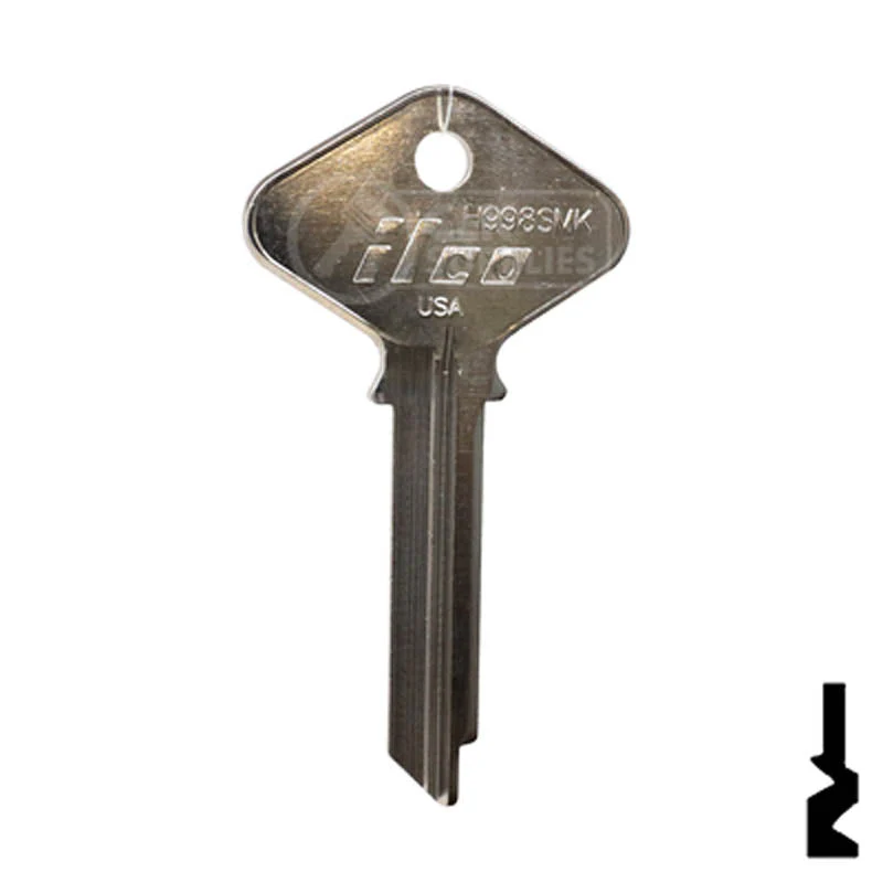 Uncut Key Blank | Yale | H998SMK - Image 2