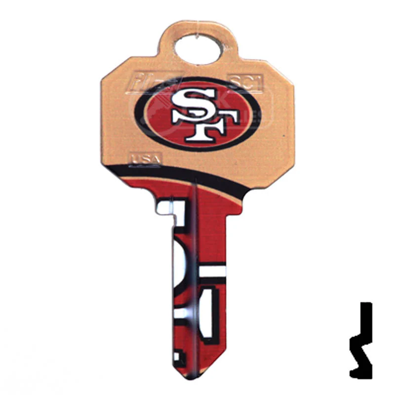 Uncut Key Blanks | Schlage | NFL 49ERS - Image 2