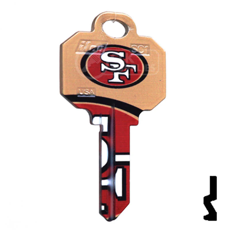 Uncut Key Blanks | Schlage | NFL 49ERS - Image 3