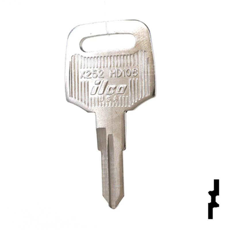 Uncut Key Blank | Honda Motorcycle | X252 ( HD108 ) - Image 23