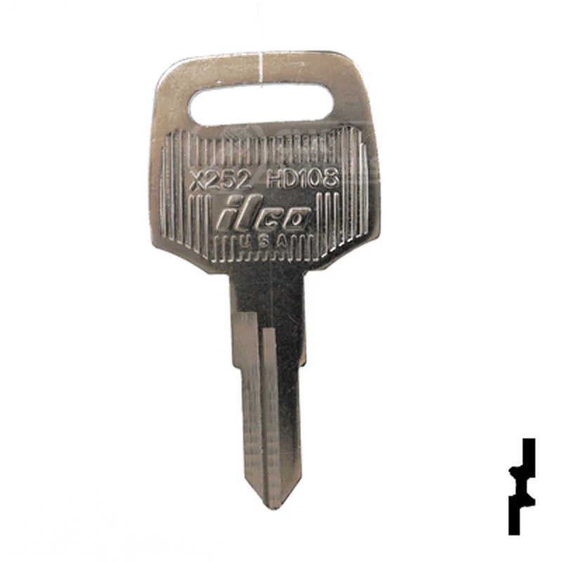 Uncut Key Blank | Honda Motorcycle | X252 ( HD108 ) - Image 24
