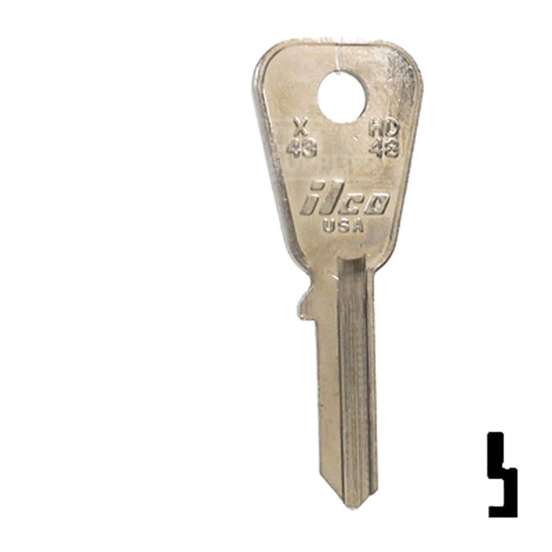 Uncut Key Blank | Honda Motorcycle | X43 ( HD48 ) - Image 2