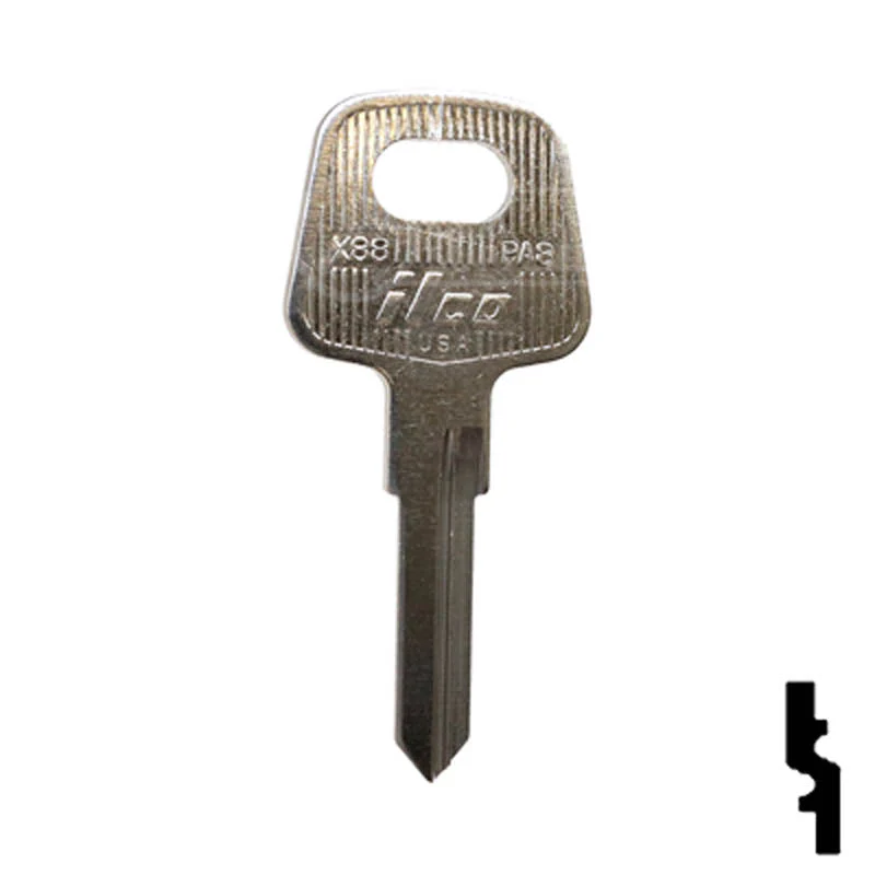 Uncut Key Blank | Volkswagen | Audi | X88 ( PA8 ) - Image 2