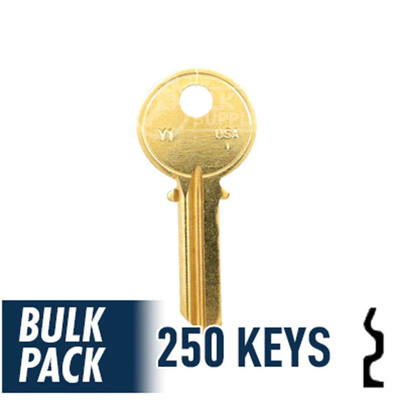 Uncut Key Blank | Yale  | Y1  - 250 Pack by Ilco