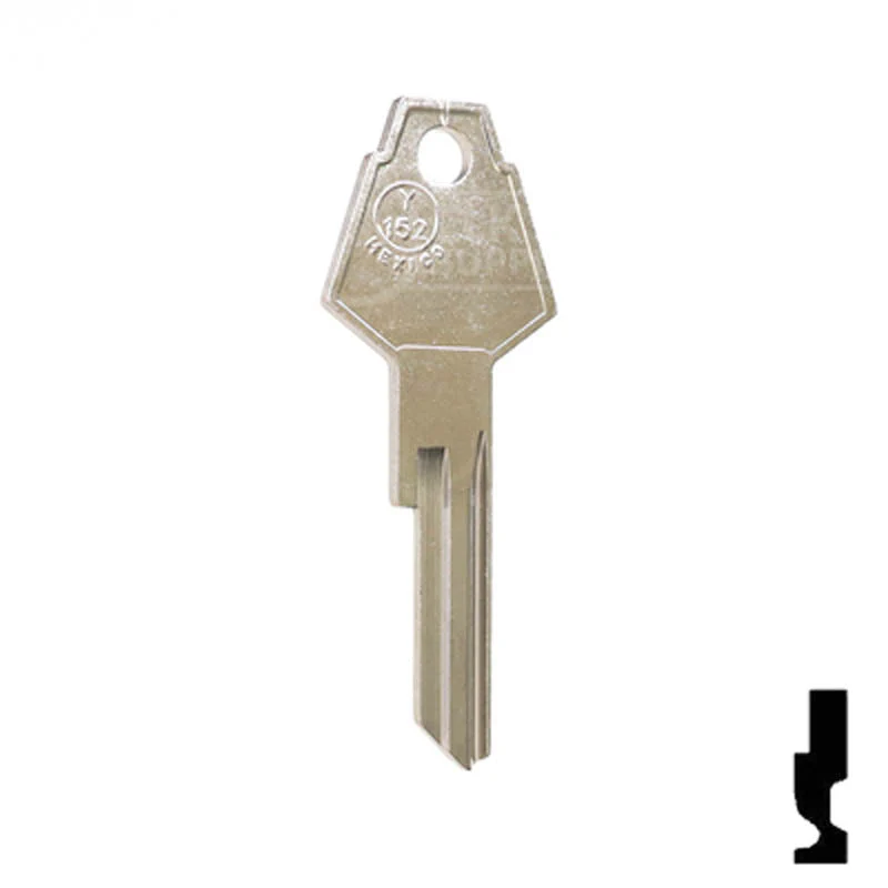 Uncut Key Blank | Chrysler, Dodge, Plymouth | Y152, P1770U - Image 3